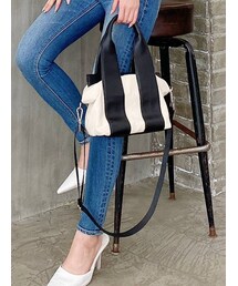 GYDA | フェイクレザーハンドル2WAYトートBAG(トートバッグ)