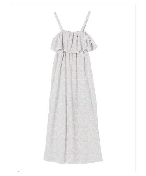 MERCURYDUO（マーキュリーデュオ）の「【MD×PJ】 フラワープリントパイルドレス（ルームウェア/パジャマ・レディース・オフホワイト/ブルー・S/M）」の9枚目の写真