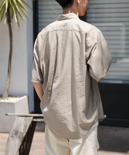 URBAN RESEARCH DOORS(アーバンリサーチドアーズ)の「FORK&SPOON Nylon Wool シャツ(シャツ/ブラウス・メンズ・BLACK/TAUPE・4/5)」の14枚目の写真