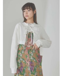 merry jenny | ショートワッフルリボンカーディガン(Tシャツ/カットソー)