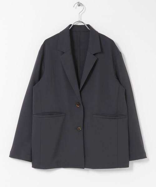 ITEMS URBANRESEARCH(アイテムズ アーバンリサーチ)の「ルーズテーラード強撚ジャケット(テーラードジャケット・レディース・KHK/Y.BEG/CHA・Free)」の10枚目の写真