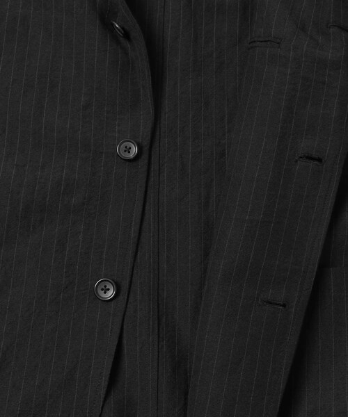 URBAN RESEARCH（アーバンリサーチ）の「new basic　WOOL LINEN SINGLE SHIRTS JACKET（テーラードジャケット・メンズ・BK STRIPE/BLACK・M/L/XL）」の9枚目の写真