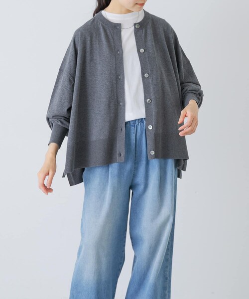 かぐれ(カグレ)の「ハイツイストコットンワイドカーディガン(カーディガン/ボレロ・レディース・BLACK/GRAY/NAVY・Free)」の4枚目の写真