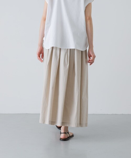 かぐれ（カグレ）の「コットンタックスカート（スカート・レディース・SANDBEIGE/ROYAL BLUE・Free）」の5枚目の写真