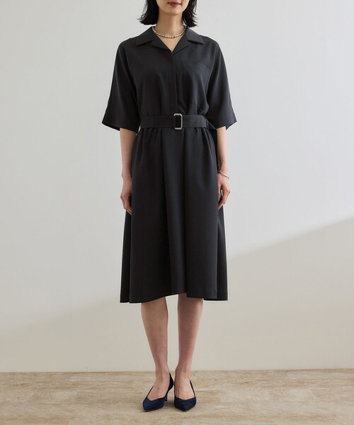 ROPE'（ロペ）の「【洗える】サファリシャツワンピース（ワンピース・レディース・ベージュ/ネイビー・36/38）」の19枚目の写真