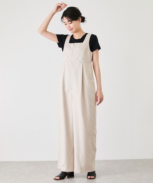 Jayro（ジャイロ）の「【EC限定】フロントジップサロペット（サロペット/オーバーオール・レディース・チャコール/グレー/ブラウン系/ベージュ・M）」の21枚目の写真