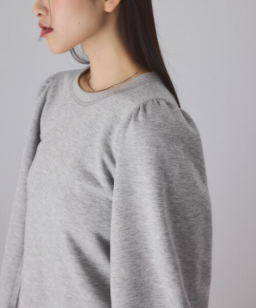 ADAM ET ROPE'（アダムエロペ）の「ウールミックスフォルムプルオーバー（スウェット・レディース・グレー/キナリ系/サックス・F）」の11枚目の写真
