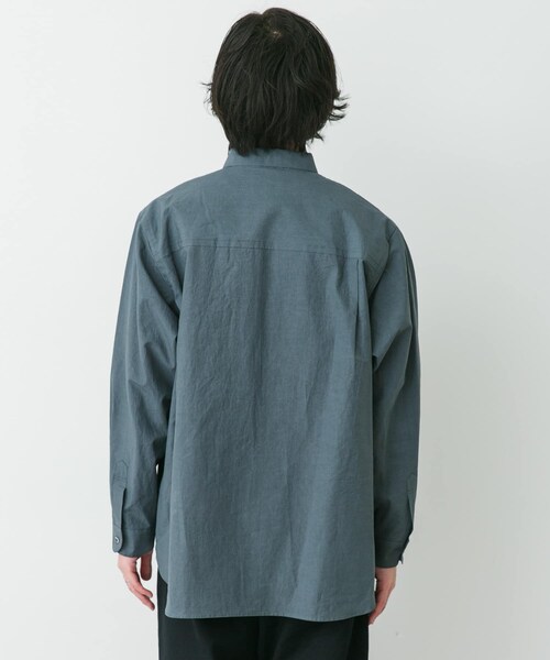 URBAN RESEARCH DOORS（アーバンリサーチドアーズ）の「STILL BY HAND　LINENMIXEDNARROWCOLLARSHIRTS（シャツ/ブラウス・メンズ・LT.BEIGE/BLUE GREY/NAVY・46/48）」の5枚目の写真