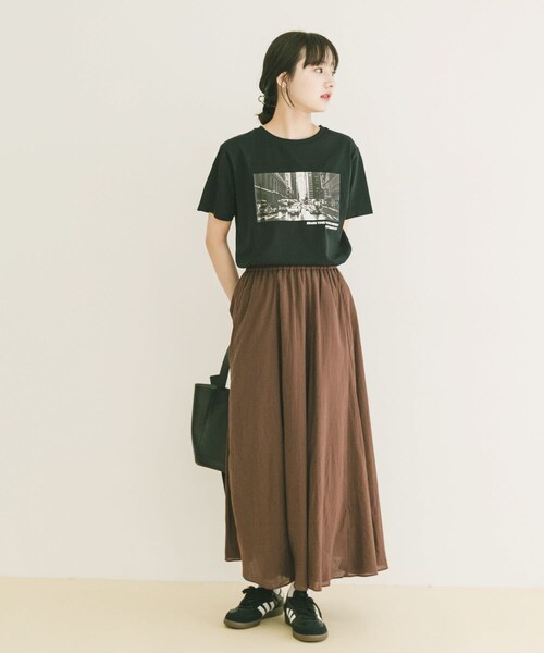 ITEMS URBANRESEARCH（アイテムズ アーバンリサーチ）の「コットン楊柳フレアスカート（スカート・レディース・GRY/BRN/L/KHK・Free）」の15枚目の写真