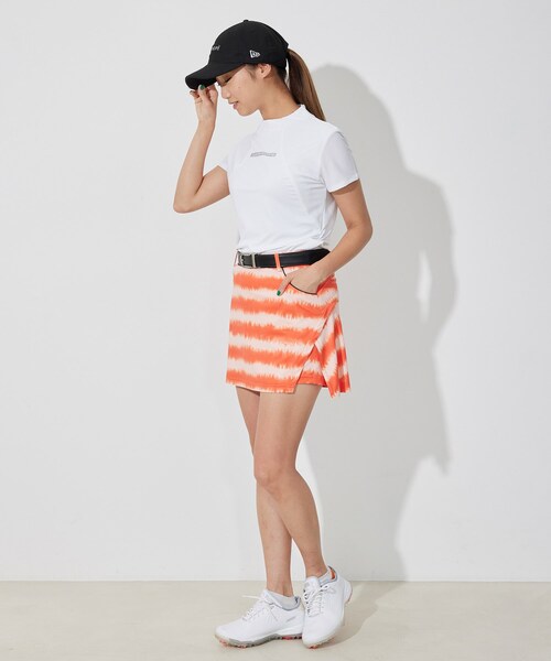 ROPE'（ロペ）の「【セットアップ対応】【UV】【吸水速乾】タイダイボーダープリントBACKフレアースカート（スカート・レディース・ブラック/ネイビー/オレンジ・L/M/S）」の21枚目の写真