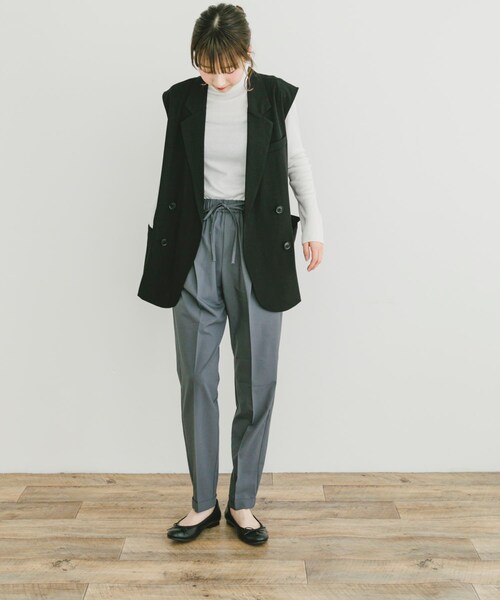 ITEMS URBANRESEARCH（アイテムズ アーバンリサーチ）の「ダブルブレストジレ（ベスト・レディース・CML/BLK・FREE）」の12枚目の写真