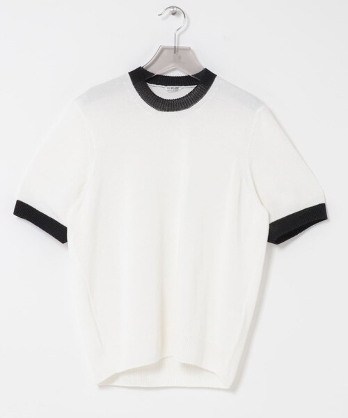 URBAN RESEARCH(アーバンリサーチ)の「PURLAM WASHI M-G TENJIKU CREW-NECK SHORT-SLEEVE(ニット/セーター・メンズ・WHITE/BLACK/GREEN/B.PURPLE/WHITE×BK/BK×WHITE・2/3)」の11枚目の写真