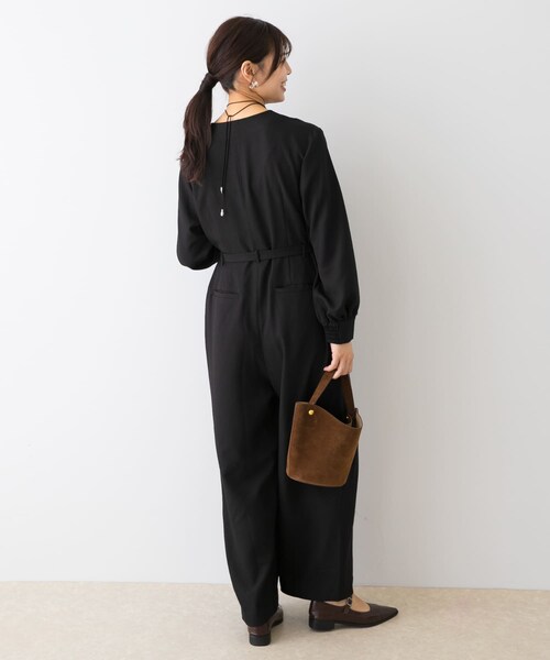 URBAN RESEARCH ROSSO（アーバンリサーチロッソ）の「『UR TECH SMOOTHLUXE』F by ROSSO　ハーフZIPジャンプスーツ（サロペット/オーバーオール・レディース・C/GRAY/BLACK・36/38）」の11枚目の写真