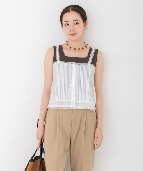 URBAN RESEARCH(アーバンリサーチ)の「スクエアネックタンクトップ(タンクトップ・レディース・WHITE/BLACK/BROWN・Free)」の21枚目の写真