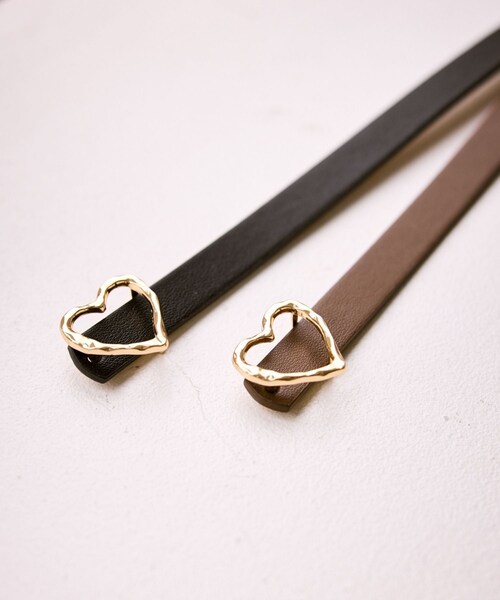 ROPE' PICNIC（ロペピクニック）の「15mmハートバックルベルト（ベルト・レディース・ブラック/ブラウン・F）」の12枚目の写真