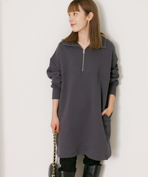 URBAN RESEARCH Sonny Label（アーバンリサーチサニーレーベル）の「ハーフジップスウェットチュニック（チュニック・レディース・オレンジ/グレー/ブラック・FREE）」の16枚目の写真