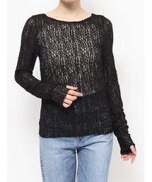 Ungrid | バックオープンレースロングスリーブTee(Tシャツ/カットソー)