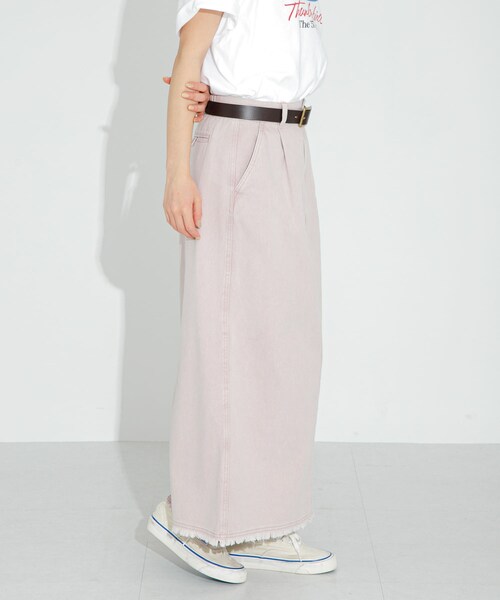 URBAN RESEARCH Sonny Label（アーバンリサーチサニーレーベル）の「コットンツイルタックナロースカート（スカート・レディース・ピンク/グレージュ・36/38）」の22枚目の写真