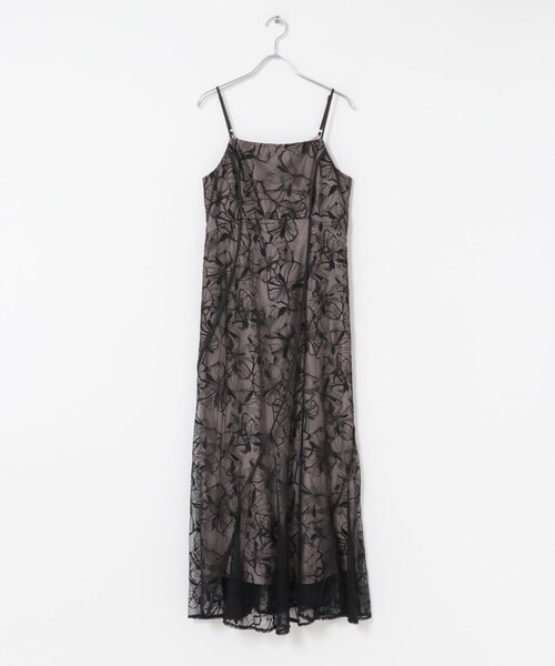 URBAN RESEARCH ROSSO（アーバンリサーチロッソ）の「エンブロダリーレースレイヤードドレス（ワンピース・レディース・GREEN/BLACK・FREE）」の7枚目の写真
