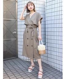 MURUA | リネンタッチロングベスト(ベスト)