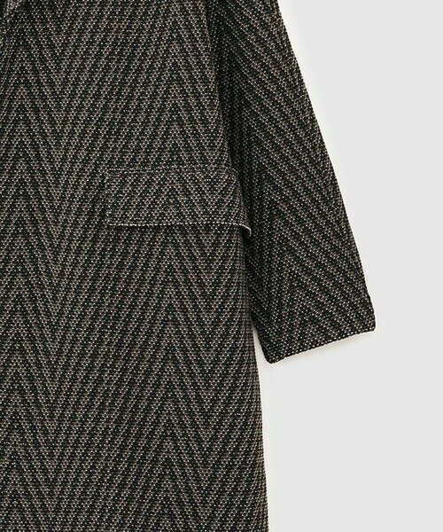 ROPE'（ロペ）の「【COOHEM】HERRINGBONE TWEED COAT(コーヘン/ヘリンボーンツイードコート)（ノーカラージャケット・レディース・ブラック系/グレー・F）」の19枚目の写真