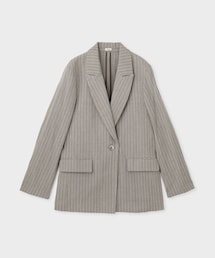 ROPE'（ロペ）の「【drawell（ドロウェル）】STRIPE PEAK LAPEL JK｜ジャケット（テーラードジャケット・レディース）」