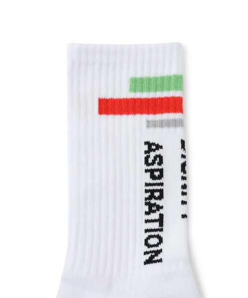 ADAM ET ROPE'（アダムエロペ）の「【KYOU/キョウ】FEET01 JQD Knit Message Socks（ソックス/靴下・メンズ・ホワイト・F）」の3枚目の写真