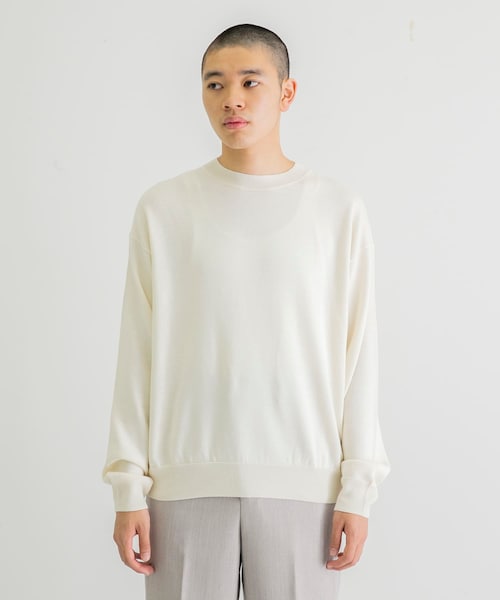 URBAN RESEARCH(アーバンリサーチ)の「coupronde イタリアンウールシルクカシミアニット(ニット/セーター・メンズ・BROWN/O RED/ECRU/BLACK・46/48)」の1枚目の写真