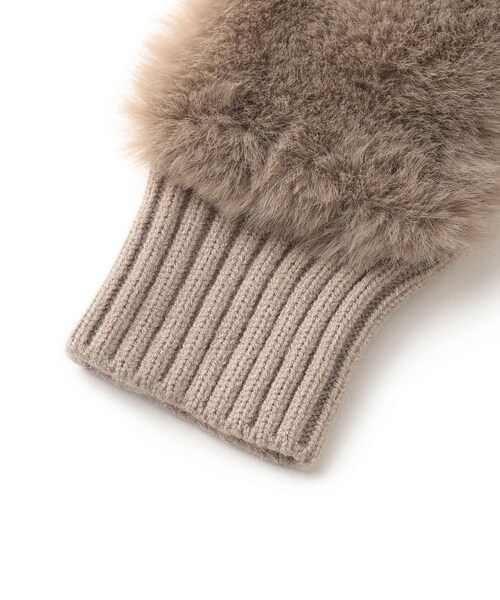 VIS（ビス）の「フィンガーレスファーアームウォーマー（手袋・レディース・キナリ/ベージュ・F）」の16枚目の写真