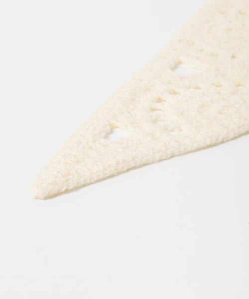 KBF（ケイビーエフ）の「トライアングルクロシェスカーフ（バンダナ/スカーフ・レディース・IVORY/D.BROWN・One）」の14枚目の写真