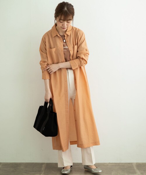URBAN RESEARCH Sonny Label（アーバンリサーチサニーレーベル）の「センタープレスフレアパンツ（その他パンツ・レディース・オレンジ/オフ/ブラック・36/38）」の6枚目の写真