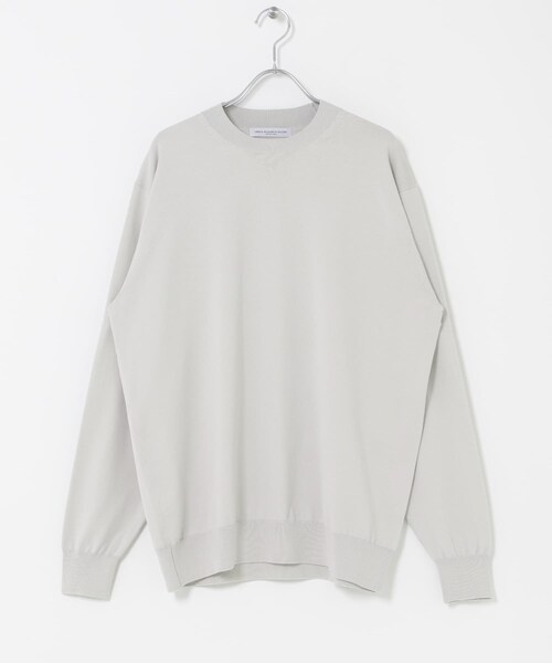 URBAN RESEARCH DOORS(アーバンリサーチドアーズ)の「LIFE STYLE TAILOR ハイゲージクルーネック長袖ニット(ニット/セーター・メンズ・GRY WHITE/KHK MOCHA/GRAY・M/L)」の4枚目の写真