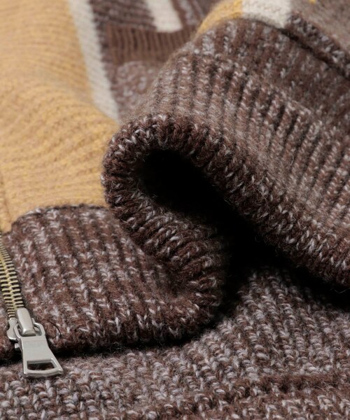 URBAN RESEARCH（アーバンリサーチ）の「The DUFFER N NEPHEWS　KNITTED ZIP UP HOODIE（テーラードジャケット・メンズ・BLACK/BROWN・M）」の14枚目の写真