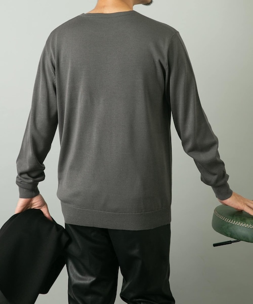 URBAN RESEARCH ROSSO（アーバンリサーチロッソ）の「『一部WEB限定カラー』『XLサイズあり』『UR TECH』ハイゲージクルーネックニット（ニット/セーター・メンズ・GRAY/BEIGE/NAVY/BLACK/L.BROWN・M/L/XL）」の22枚目の写真