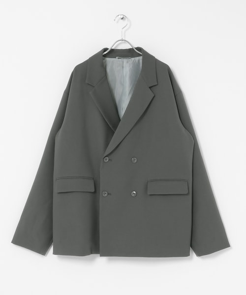 SENSE OF PLACE by URBAN RESEARCH(センスオブプレイスバイアーバンリサーチ)の「『撥水/防花粉』SKIN Proofダブルテーラードジャケット(テーラードジャケット・メンズ・BLACK/BROWN/BLUE GRAY・M/L)」の5枚目の写真