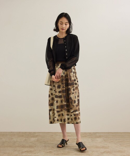 ROPE'（ロペ）の「シアーリブニット/洗える（ニット/セーター・レディース・ブラック/ホワイト/ピンク・F）」の14枚目の写真