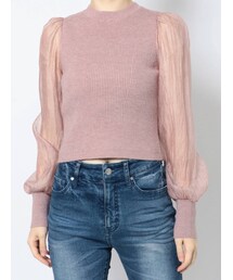 RESEXXY | シアースリーブ切替ニットトップス(ニット/セーター)