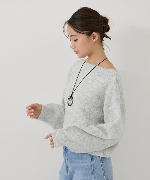 Jayro(ジャイロ)の「チョーカー付き前後2WAYカーディガン(カーディガン/ボレロ・レディース・チャコール/ライトグレー/オフホワイト/ダークブラウン・M)」の16枚目の写真