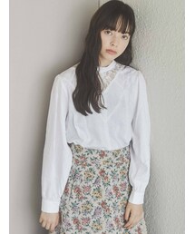merry jenny | スタンンドカラーレースコンビブラウス(シャツ/ブラウス)