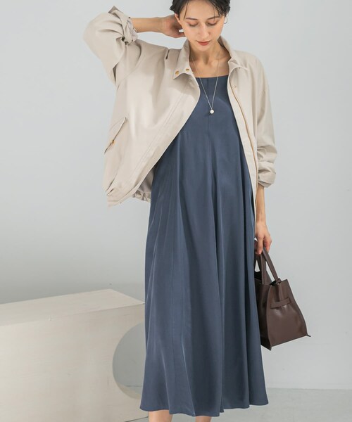 URBAN RESEARCH ROSSO（アーバンリサーチロッソ）の「2WAYキュプラ混キャミワンピース（ワンピース・レディース・LIGHTBEIGE/BLUE/BLACK・Free）」の3枚目の写真