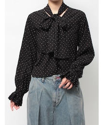 jouetie | スリーブフリルビッグボウタイブラウス(シャツ/ブラウス)