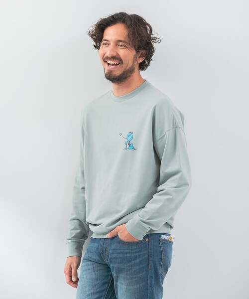 URBAN RESEARCH Sonny Label（アーバンリサーチサニーレーベル）の「OOPS×RYUAMBEコラボスウェット（スウェット・メンズ・サックス/ブラック/ミント・M/L/XL）」の21枚目の写真