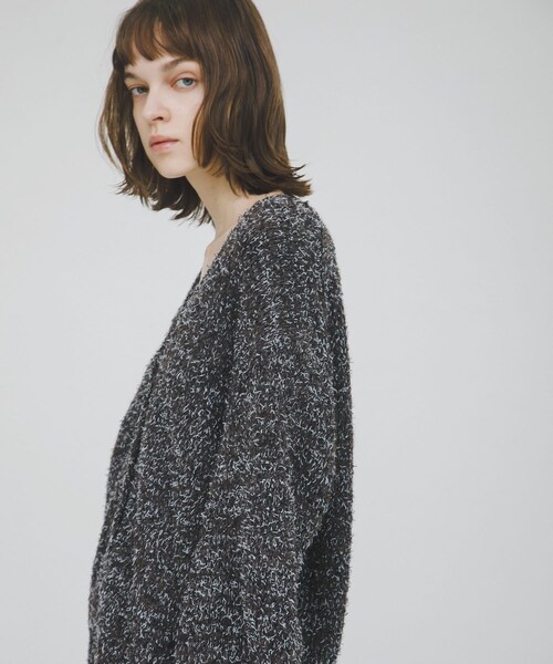 LAATO（ラート）の「mix loose cardigan（カーディガン/ボレロ・レディース・チョコレートミックス/カプチーノミックス・FREE）」の5枚目の写真