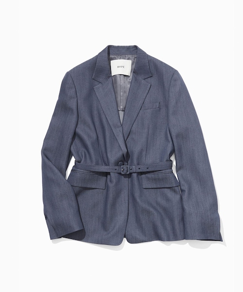 ROPE'（ロペ）の「ウエストシェイプ ベルテッドシングルジャケット/セットアップ対応（テーラードジャケット・レディース・ダークブラウン/ネイビー・34/36/38）」の20枚目の写真