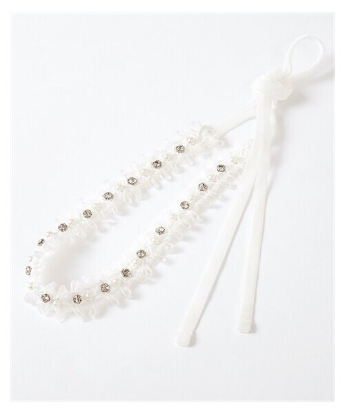 nissen（ニッセン）の「＜大きいサイズ＞ いろいろ選べる帯締め（和装小物・レディース・オフホワイト(リボン)/黒(花モチーフ)/ピンク(パール調)・L~5L/6L~10L）」の13枚目の写真