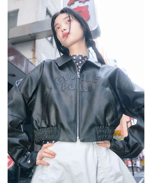 CALNAMUR（カルナムール）の「ヴィンテージフェイクレザーブルゾン（ブルゾン・レディース・ブラック/ブラウン/ダークブラウン・F）」の21枚目の写真