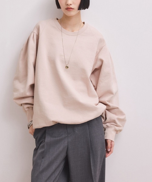 ADAM ET ROPE'（アダムエロペ）の「【WEB限定】ボリュームスリーブスウェット（スウェット・レディース・ブラック/オフホワイト/キナリ系/ピンク・F）」の4枚目の写真