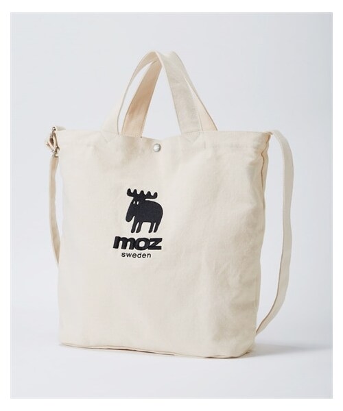 nissen（ニッセン）の「moz　２ＷＡＹキャンバストートバッグ（トートバッグ・メンズ・黒/アイボリー/グレー/ヒッコリー/スモーキーグリーン・Y）」の4枚目の写真