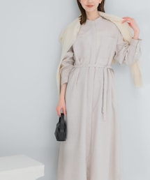 URBAN RESEARCH ROSSO | ウォッシャブルリネンライクシャツワンピース(ワンピース)