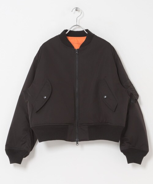 URBAN RESEARCH DOORS(アーバンリサーチドアーズ)の「FORK&SPOON SORONA MA-1ブルゾン(ブルゾン・レディース・BLACK/KHAKI・1)」の1枚目の写真